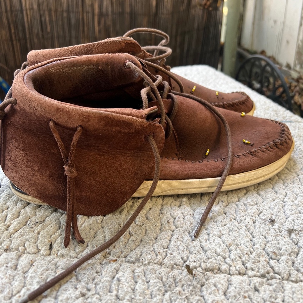 VISVIM FBT Lhamo Folk Light Brown Mens Shoes Size 8.5